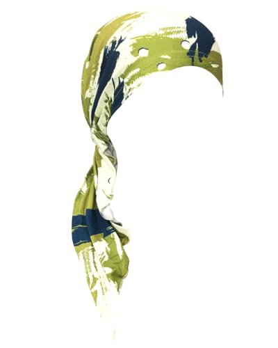 Chemo Headwear for Women Pre-Tied Head Scarf Headwraps Soft Turbans Cancer Hats Chemo Beanie Coverings Scarves - color: Green Flower