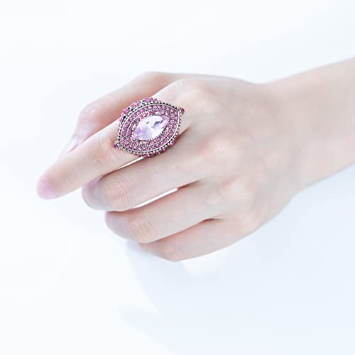 Women Ring - 32mm Turkish Style Gemstone Women Jewelry J0769 - color: Pink