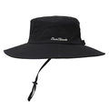 Womens Summer Sun Hat Beach Hat Wide Brim Outdoor UV Protection Hat Foldable Cool Mesh Ponytail Bucket Hat - color: Black
