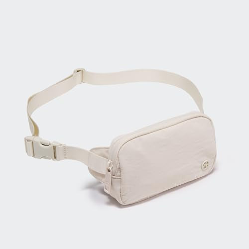 Pander Mini Belt Bag – Ultra Compact, Fits 6.7” Phone, Lipstick, Earbuds, Essentials, Small Crossbody Waist Purse, White Opal - color: White Opal
