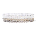 xuzhiyuan Women's Multilayer Crystal Beaded Bracelet Set - Boho Stackable Stretch Handmade Jewelry for Daily Wear & Gifting - color: White