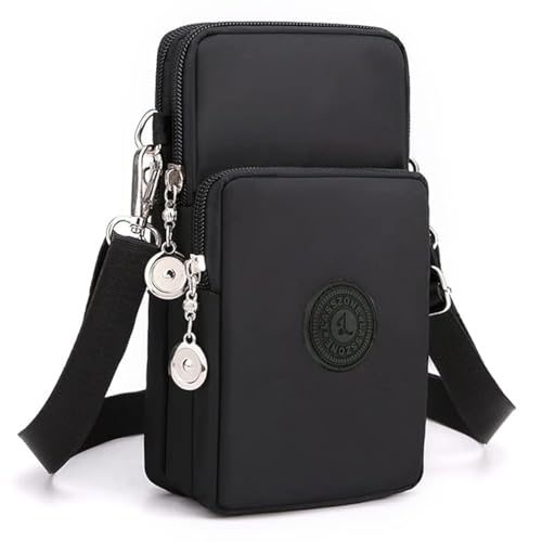 WITERY Waterproof Nylon Cute Crossbody Cell Phone Purse Smartphone Wallet Bag for Women - color: Black 2