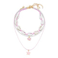 Shell Beach Choker Necklace Set for Women Boho Layered Beaded Adjustable Starfish Conch Shell Nacklace Imitaion Pearl Rice Beads Necklace Summer Ocean Vacation Jewelry - color: Pink