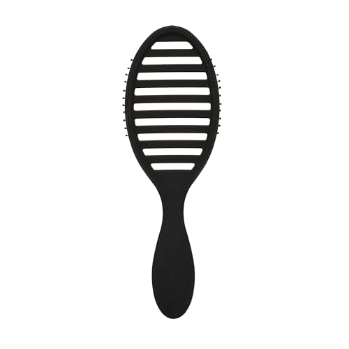 Wet Brush Speed Dry Hair Brush, Black Frost - Vented Design & Soft HeatFlex Bristles Are Blow Dry Safe - Ergonomic Handle Manages Tangles - Pain-Free Hair Accessories - color: Frost Black, size: 1 Count (Pack of 1)