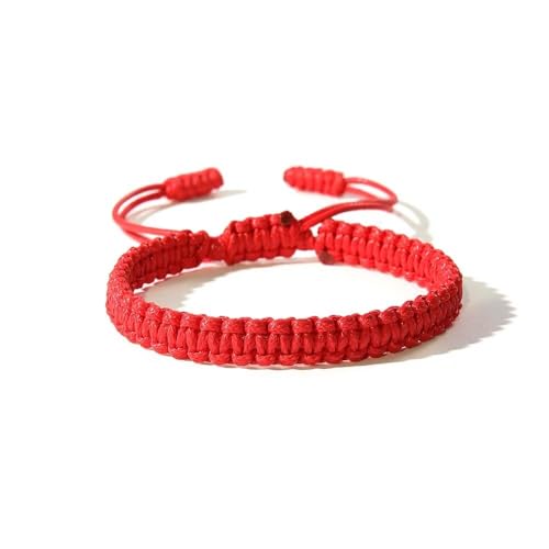 Blue Drop Boho Surfer Bracelets Handmade Knitted String Rope Braided Adjustable Summer Friendship Yoga Kabbalah Protection Lucky Friendship Bracelets For Couple Women Men Waterproof Beach Jewelry - color: Red