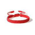 Blue Drop Boho Surfer Bracelets Handmade Knitted String Rope Braided Adjustable Summer Friendship Yoga Kabbalah Protection Lucky Friendship Bracelets For Couple Women Men Waterproof Beach Jewelry - color: Red