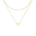 OGD Gold Necklace for Women, Bow Necklace 14K Layered Gold Necklace Dainty Bow Pendant Choker Necklace Trendy Bow Necklace Gold Chain Necklaces for Women Jewelry Gift - color: Gold Bow-2PCS