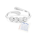 Senteria Anxiety Rings for Women Sterling Silver Rings Adjustable Stress Spinner Rings with Beads Fidget Rings for Anxiety Women - color: S925 ring-Style 1
