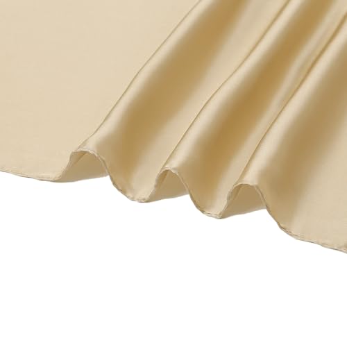 RIIQIICHY 35 Inch Head Scarf for Women Hair Scarf Like Silk Scarf Square Scarf Bandanas for Women - color: Dark Beige