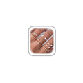Boho Stackable Rings for Women Trendy Knuckle Joint Finger Knuckle Nail Ring Sets Simple Star Moon Stack Preppy Statement Rings Cute Stuff - style: J-10
