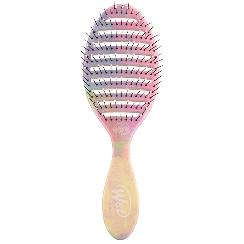 Wet Brush Speed Dry Hair Brush - Stripes (Color Wash) - Vented Design and Ultra Soft HeatFlex Bristles Are Blow Dry Safe With Ergonomic Handle Manages Tangle and Uncontrollable Hair - Pain-Free - color: Color Wash Stripes, size: 1 Count (Pack of 1)