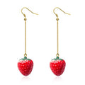 Cute Strawberry Earrings for Women-3D Acrylic Strawberry Drop Dangle Earring Costume Accessories Halloween Christmas Party Jewelry - style: B:Drop