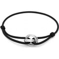 Red/Black/Pink String Bracelet for Protection and Good Luck, Adjustable Handmade Rope Bracelet with Gold/Silver Trinity Ring, Karma Friendship Bracelet for Women Men, Lucky Amulet Gift - color: Black-sliver