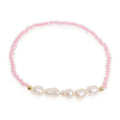 Freshwater Pearl Seed Bead for Women, Dainty Handmade Bohemian Stone Beaded Stretch Friend Bracelet Summer Beach Jewelry Gift