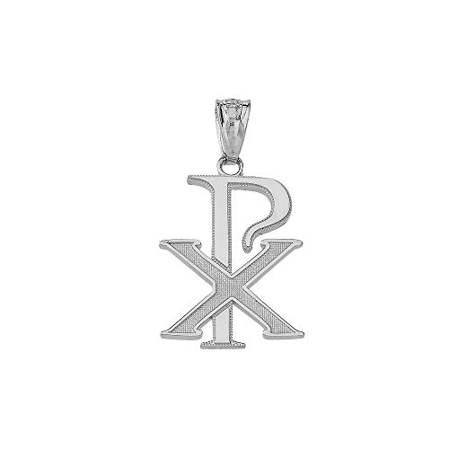 Religious Jewelry 925 Sterling Silver Chi Rho PX XP Christogram Symbol Pendant Necklace