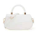Milan Chiva Small Top Handle Purse for Women Elegant Crossbody Bag with Adjustable Strap for Evening Party & Daily Use - color: White
