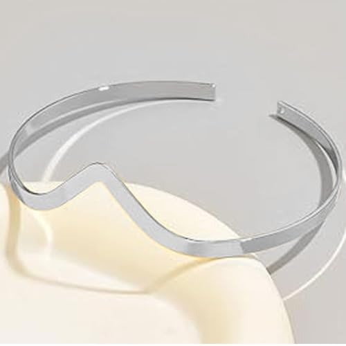 Frodete Upper Arm Cuff for Women Boho Minimalist Armlet Jewelry Outfit Accents Summer Beach Costume Party Dress Accessories Gift - color: C2:Silver Arm Cuff