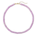 Beaded Necklace for Women,Natural Gemstone Necklace for Women,Colorful Bead Choker Necklace Handmade Surfer Beach Necklace Trendy Jewelry Gift for Women - style: 5x8MM Amethyst