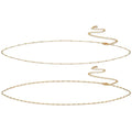 Kyerlyn Body Chain for Women 14K Gold Plated Waist Beads Chain Gold Belly Belt Cuban Layered Body Chains Waterproof Adjustable Sexy Bikini Beach Body Jewelry Daily Belts Gifts for Women 26.5-33Inch - style: Wave+Satellite