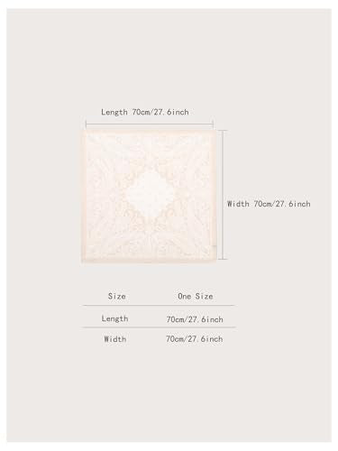SweatyRocks Women's Printed Satin Hair Scarf Neckerchief Square Scarf Bandanas Head Wraps - color: Apricot Paisley