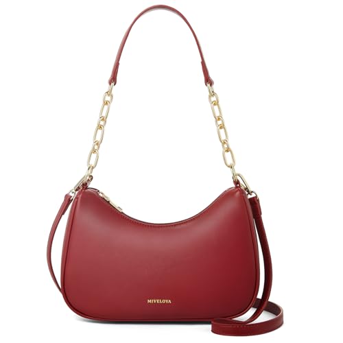 Anti-Theft Shoulder Bag for Women | RFID Crossbody Purse | Lightweight Crescent Hobo Handbag for Travel & Daily Use - color: A-burgundy