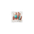 Bohemian Turquoise Ring for Women Stackable Vintage Chunky Boho Turquoise Ring Set Dainty Open Gemstone Knuckle Midi Finger Rings Western Statement Rings Jewelry - style: two
