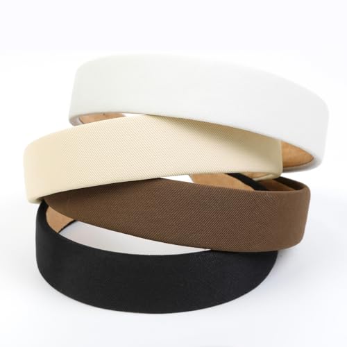 Huachi Headbands for Women Non Slip Trendy Headbands for Women’s Hair 1 inch Wide, Fall Head Bands Cute Headband for Girls Elastic Hair Bands for Womens Fashion Accessories Gifts 4PCS - color: Multicolor