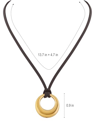 Sacina Gothic Boho Black O Ring Choker Necklace, Black Choker, Boho Emo Goth Necklace, Christmas Jewelry Gift For Women - color: Gold