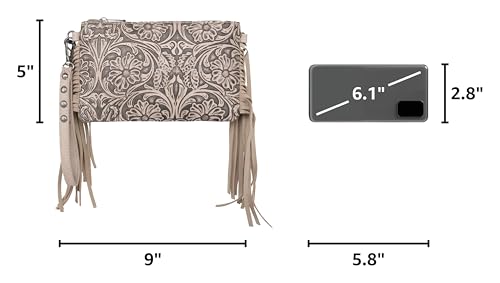Montana West Western Purse for Women Crossbody Bag Wristlet Clutch Purse - color: A3 Khaki