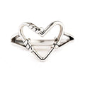 STORYJEWELLERY 925 Sterling Silver Rings, Heart Ring, Silver Thumb Rings for Women, Promise Ring, Vintage Boho Jewelry