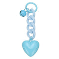 PATIKIL Cute Heart Keychain for Women, Heart Purse Charm Bag Charm Accessories for Handbag Car Purse Backpack - color: Lake Blue
