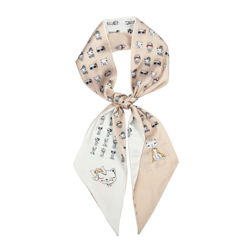 RIIQIICHY Hair Scarf for Women Like Silk Scarves Headband Neck Scarfs Twilly Purse Accessories - color: C010