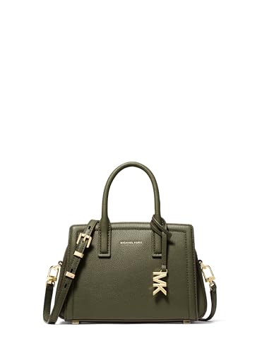MICHAEL Michael Kors Laila Extra Small Crossbody - color: Gold-tone Hardware/Embossed Goat Leather/Ivy