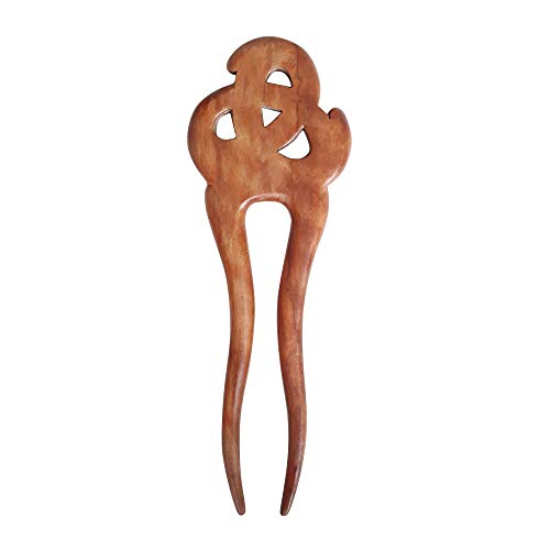 Marycrafts Wooden Celtic Knot Hair Fork, Hairfork, Hair Pin, Hairpin, Hair Accessory, Hair Toy Handmade (1 pc.) - size: 1 Count (Pack of 1)