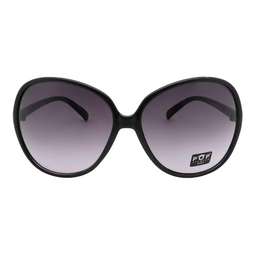 Pop Fashionwear Jackie O Round Women's Oversized Celebrity Vintage Retro Sunglasses