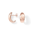 PAVOI 14K Gold Plated 925 Sterling Silver Post Huggie Earrings | Gold Dome Huggie Hoop Earrings for Women - style: Rose Gold