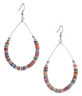 Bohemian Multi-Colored Sequin Hoop Gold Earrings - SPUNKYsoul Collection… - style: LARGE HALF DISC SILVER