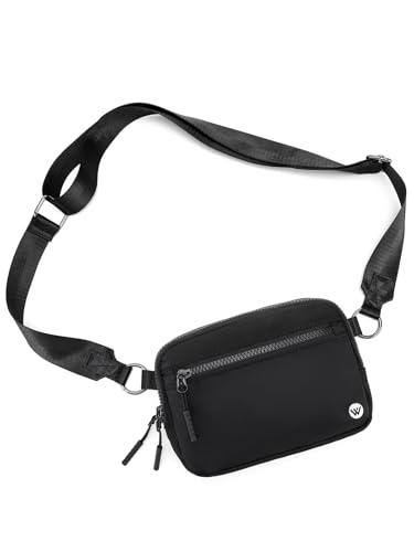 WESTBRONCO Small Crossbody Bags for Women Nylon with Adjustable Strap, Zipper Crossbody Purse, 1L Shoulder Bag for Travel - color: Black