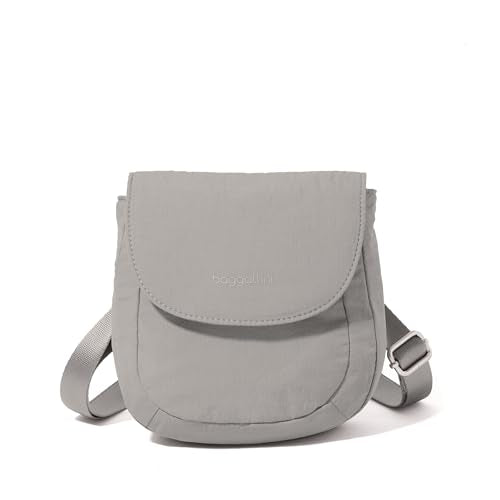 Baggallini Swift Flap Mini Crossbody - color: B-lite Silver Sand