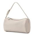 KouLi Buir PU Leather Crossbody Purse for Women Trendy Small Barrel Hobo Shoulder Handbag Lightweight Daily Purse - color: Beige