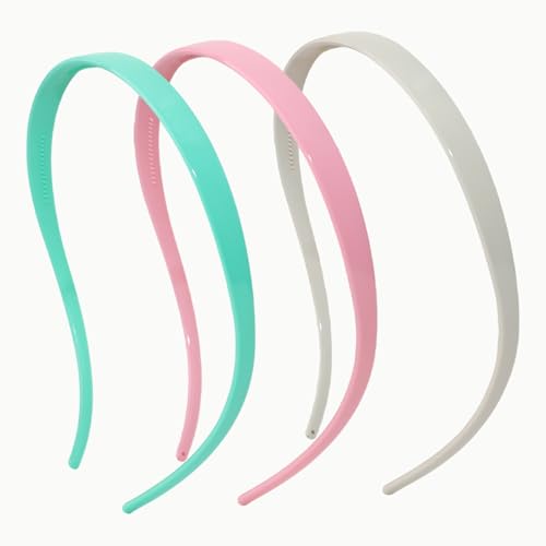 3 Pack Glasses Headbands for Women, Hairband Designed for Eyewear, Fashion Skinny Headbands-Mint Green,Pink,White - color: Polished - 3 Colors02