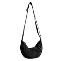 Nylon Crescent Crossbody Bag for Women Purses Trendy Men,Small Travel Sling Bag Hobo - color: Black, size: Small