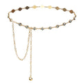 Luvatar Fashion Metal Waist Chain Belt Blouse Dress Sweater Chain Belt… - color: Gold-F44