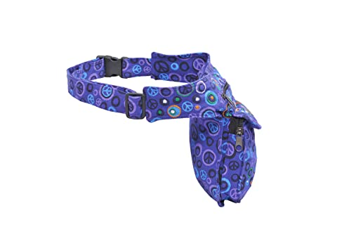 The Collection Royal Fanny Pack Crossbody Bags for Women| Cotton Canvas Boho Hippie Festival Colorful Belt Bag for Women (Purple Peace R) - color: Purple Peace R