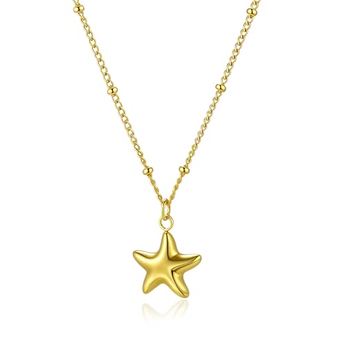 14K Gold Heart Necklace for Women Boho stainless steel waterproof Cute Dainty Love Pendant Necklaces for Women - color: Styie-2