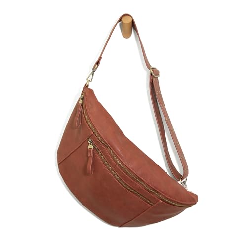 Joy Susan Womens Vegan Leather Mel Large Sling Crossbody Bag - Spice - color: Spice