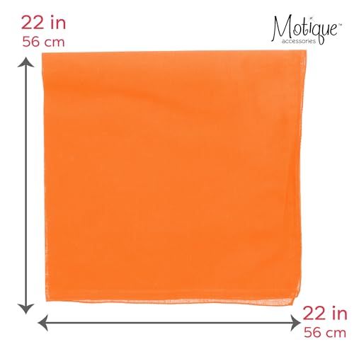 Motique Accessories Solid Color Bandana - color: Light Orange