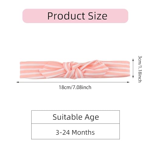 Baby Headbands Soft Stretchy Baby Girl Bows Newborn Infant Toddler Headwrap Hair Accessories - color: Pink