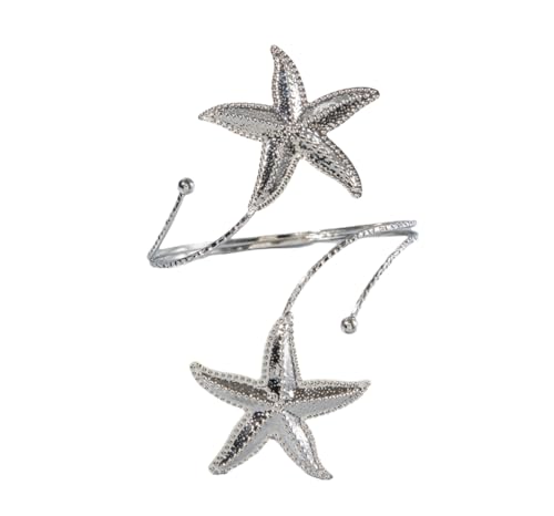 Pingyongchang Arm Cuff Upper Arm Band Cuff Bracelet Bangle for Women Silver Gold Boho Adjustable Flower Butterfly Sun Moon Armband Set Birthday Friendship Gift Holiday Beach Jewelry - style: I Silver