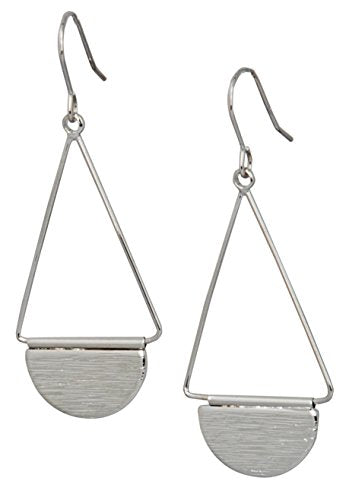 SPUNKYsoul Shield Paddle Earring Lightweight Statement Earrings | SPUNKYsoul Collection - style: Small Silver